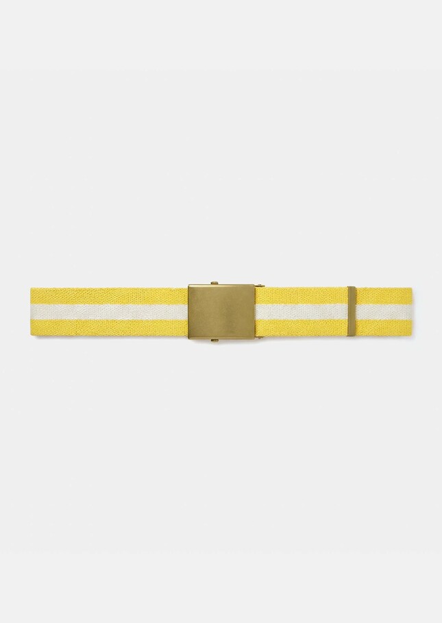 Lucas Belt yellow with stripes Mimosa TARA JARMON UK