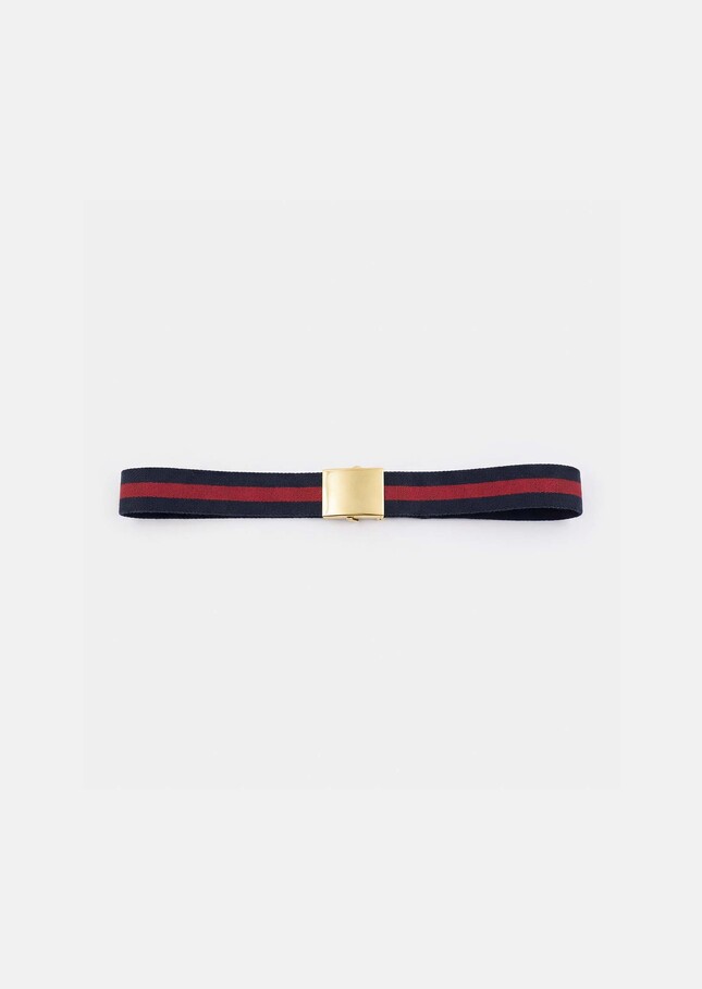 Lucas Belt navy blue stripes Night TARA JARMON UK