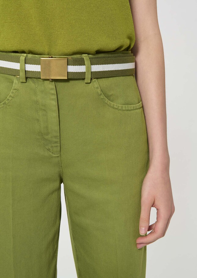 Lucas Belt green with stripes Pomme TARA JARMON UK