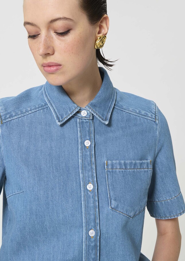 Cruz Shirt blue denim Denim TARA JARMON UK