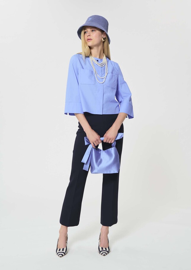 Cloé shirt sky blue poplin Horizon TARA JARMON UK