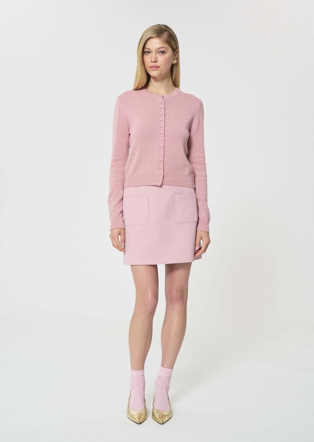 Gaia Vest pale pink cotton Blush TARA JARMON UK