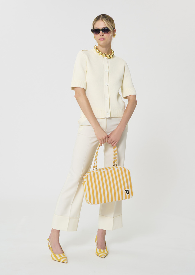 Gisèle Vest ecru cotton Off-white TARA JARMON UK