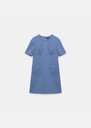 Renata dress blue double canvas Horizon TARA JARMON UK
