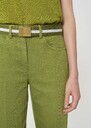 Lucas Belt green with stripes Pomme TARA JARMON UK