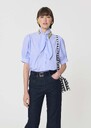 Candyce shirt blue with thin stripes Blue TARA JARMON UK