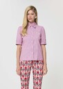 Celine shirt red with thin stripes Cerise TARA JARMON UK