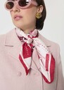 Eline scarf red silk print Cerise TARA JARMON UK