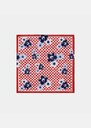 Emilio scarf red printed cotton Cerise TARA JARMON UK