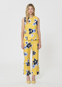 Giovanni Vest yellow floral print linen and cotton Mimosa TARA JARMON UK