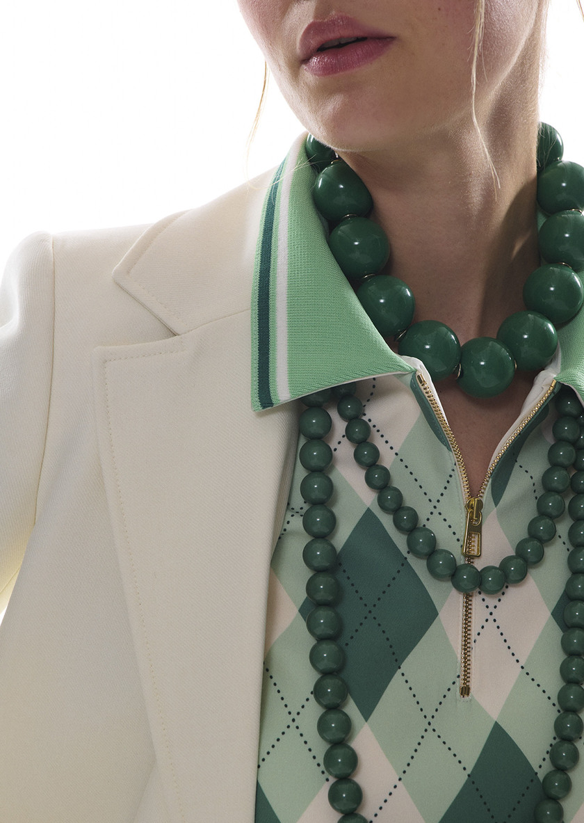 Bellissima Necklace green with large pearls Green TARA JARMON UK