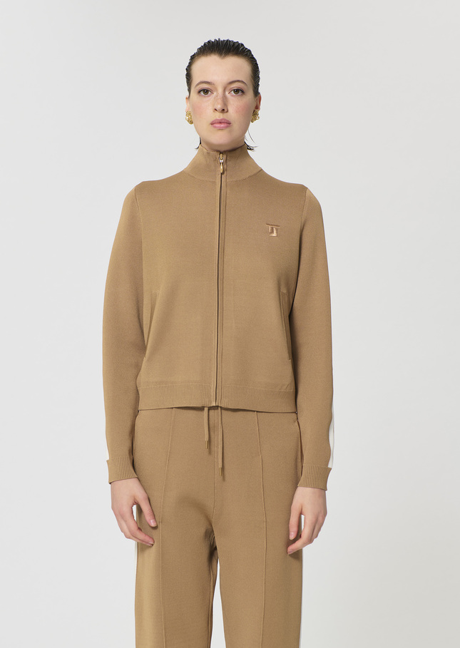 Gabrielle vest beige technical mesh Miel TARA JARMON UK