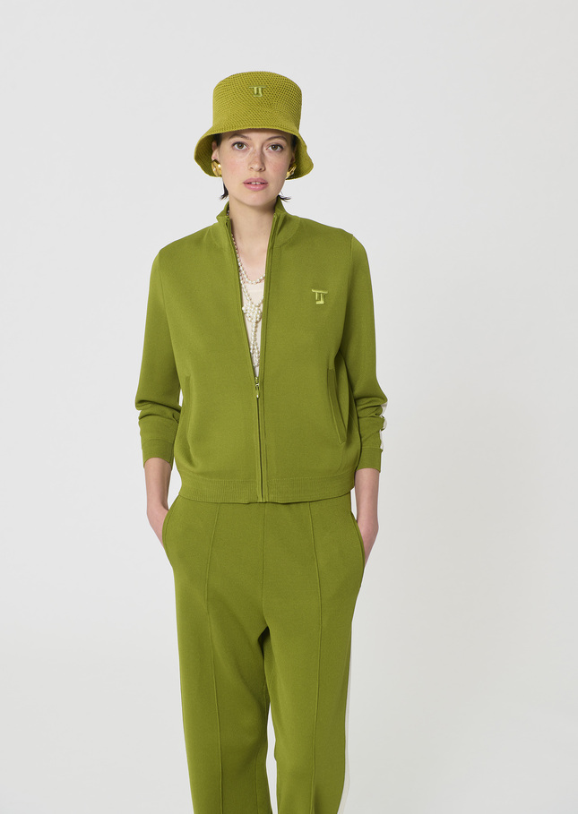 Gabrielle vest green technical mesh Pomme TARA JARMON UK