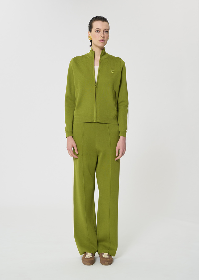 Gabrielle vest green technical mesh Pomme TARA JARMON UK