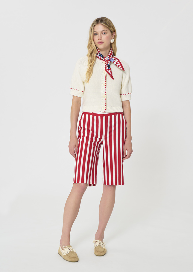 Gracy Vest ecru cotton Off-white TARA JARMON UK
