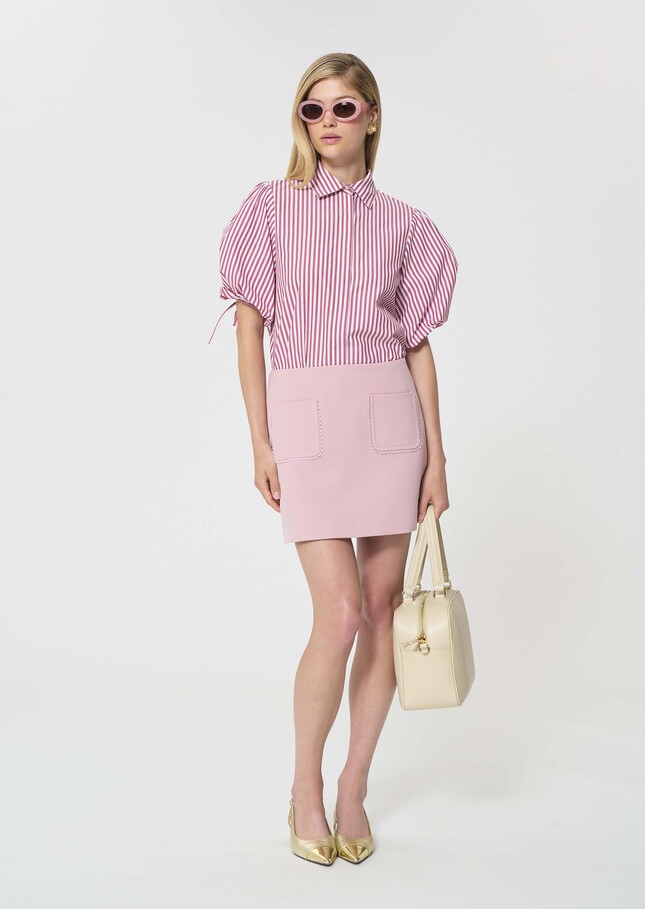 Jadis Skirt pale pink double canvas Blush TARA JARMON UK