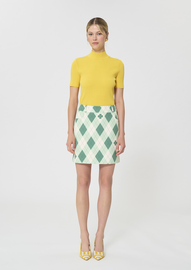 Janice Skirt ecru with patterns Jade TARA JARMON UK