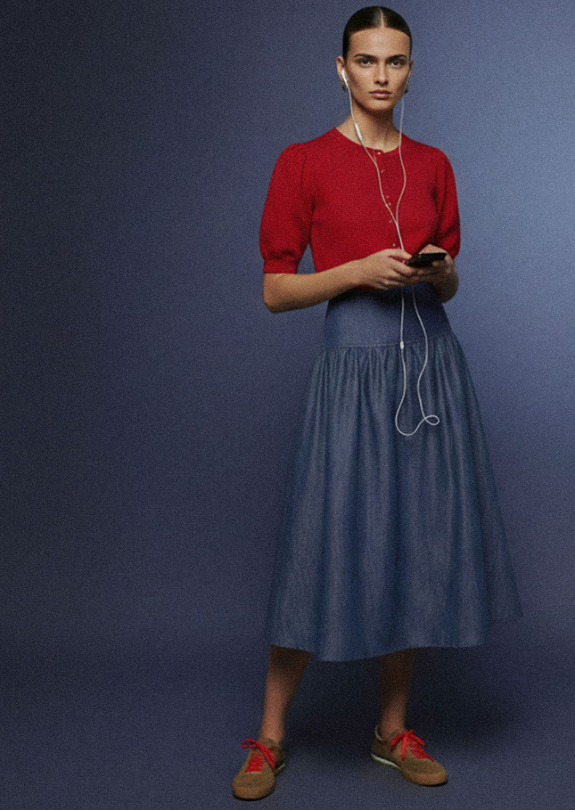 Jude Skirt light blue denim Denim TARA JARMON UK