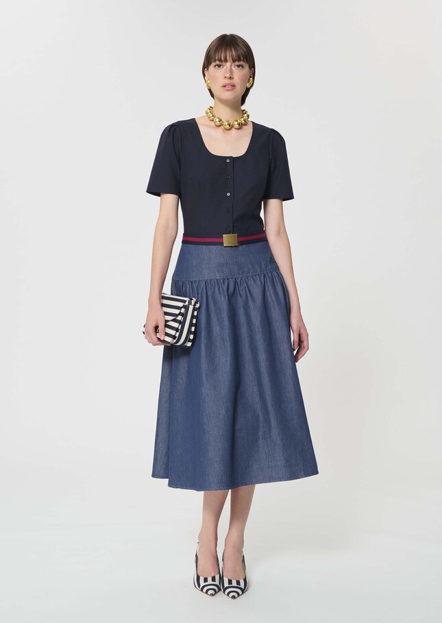 Jude Skirt light blue denim Denim TARA JARMON UK