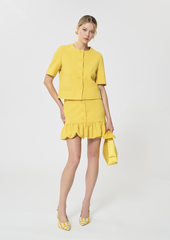 Josie Skirt yellow in a frothy crepe Mimosa TARA JARMON UK
