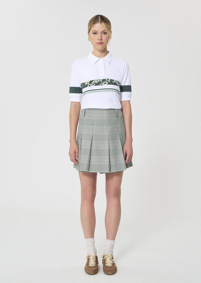 James Skirt Dark green Prince of Wales check Vert anglais TARA JARMON UK