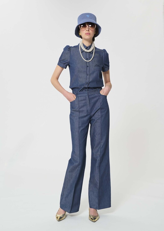 Premier Trousers light blue denim Denim TARA JARMON UK