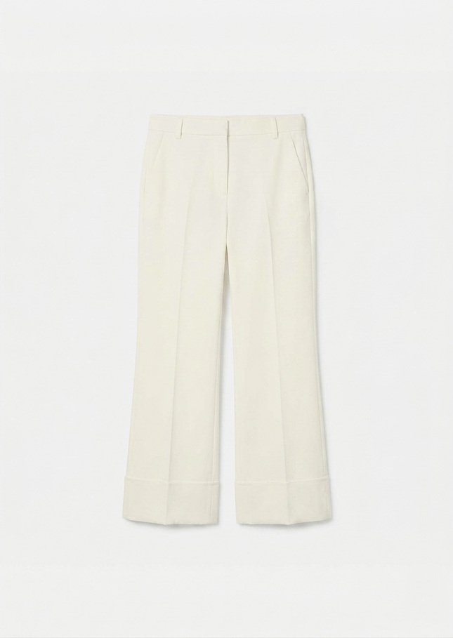 Pierre Pants ecru in powder grain canvas Off-white TARA JARMON UK