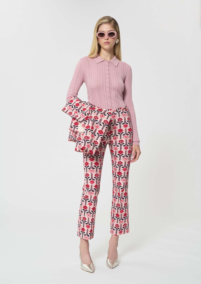 Paco sweater pale pink silky cotton Blush TARA JARMON UK