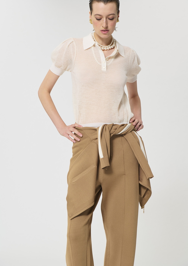 Poppie Sweater ecru in extra fine mohair Off-white TARA JARMON UK