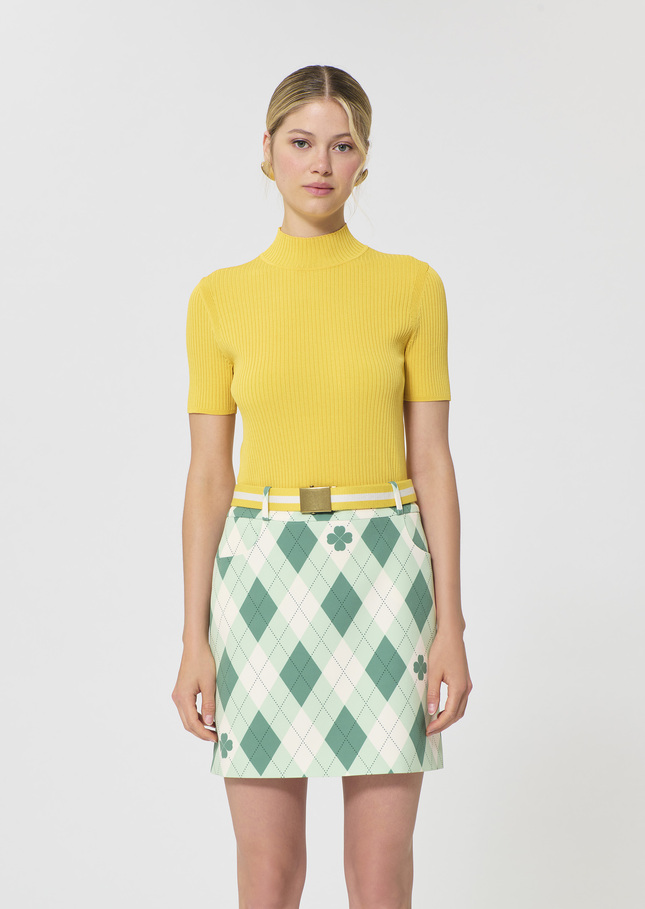 Perla Sweater yellow ribbed knit Mimosa TARA JARMON UK