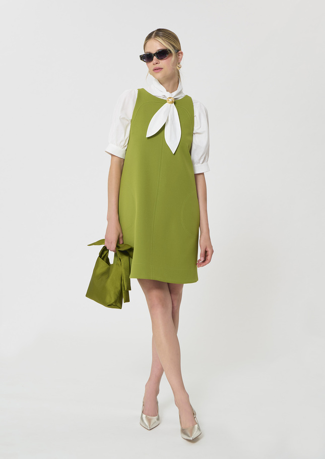 Rodney Dress green double canvas Pomme TARA JARMON UK