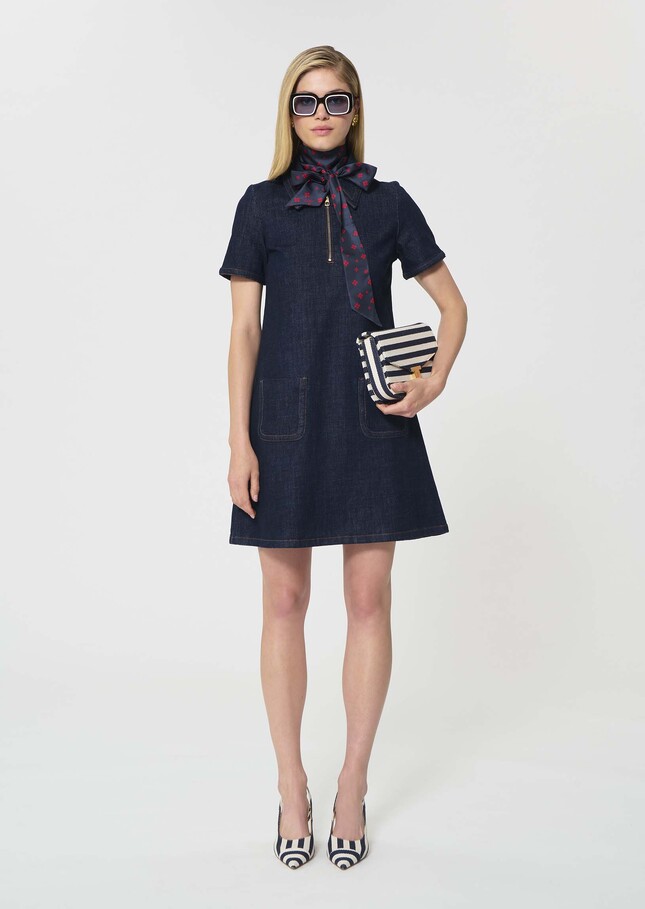 Rubina Dress raw denim Brut TARA JARMON UK