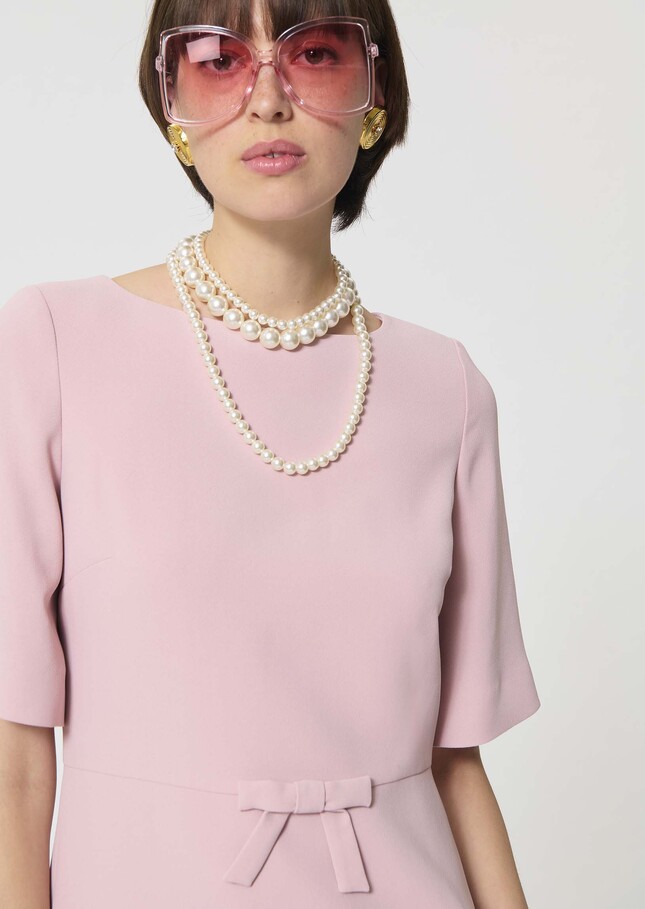 Romina dress pale pink in fluid crepe Blush TARA JARMON UK
