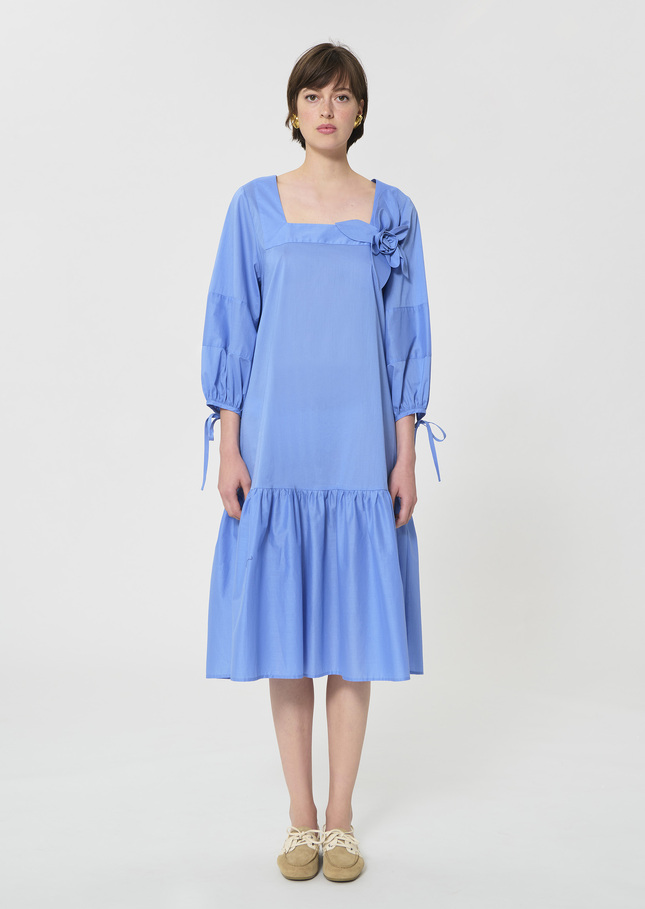 Roméa dress sky blue cotton voile Horizon TARA JARMON UK