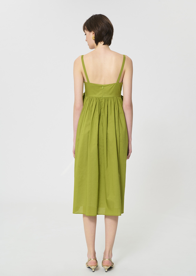 Renée Dress green cotton voile Pomme TARA JARMON UK