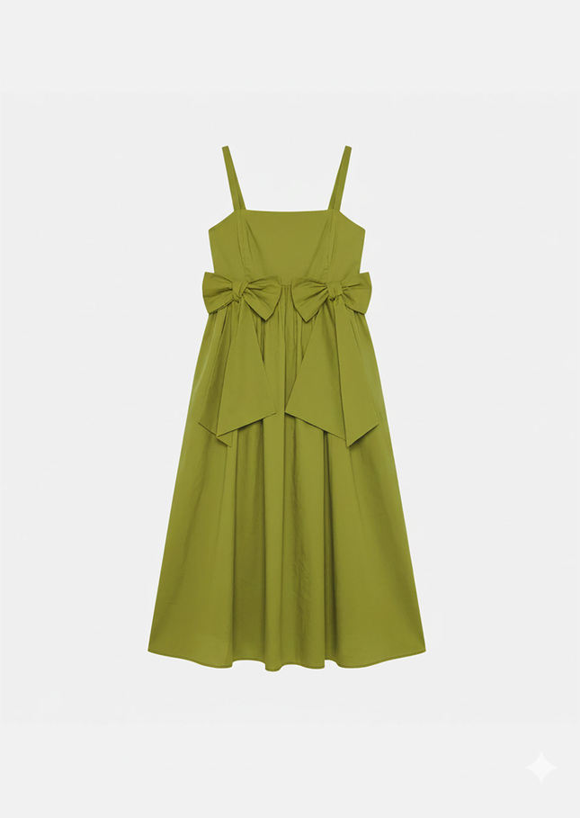 Renée Dress green cotton voile Pomme TARA JARMON UK