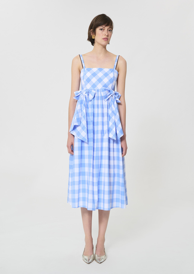Renée Dress sky blue gingham Horizon TARA JARMON UK
