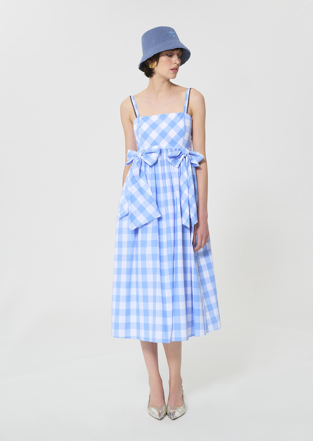 Renée Dress sky blue gingham Horizon TARA JARMON UK