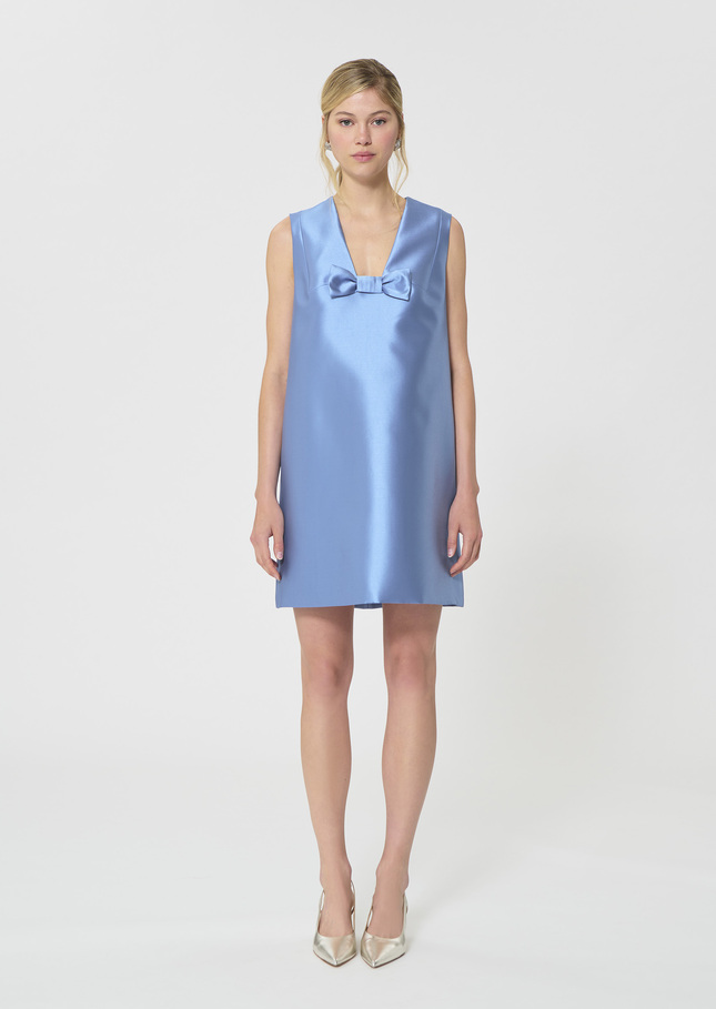 Rusane Dress sky blue duchess satin Horizon TARA JARMON UK