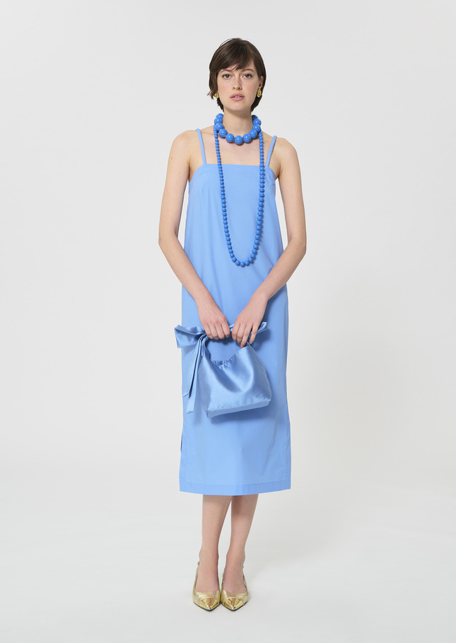 Rosabella dress sky blue poplin Horizon TARA JARMON UK