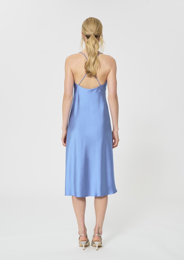 Reane dress sky blue satin Horizon TARA JARMON UK
