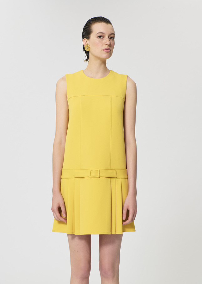 Rilla Dress yellow in a frothy crepe Mimosa TARA JARMON UK