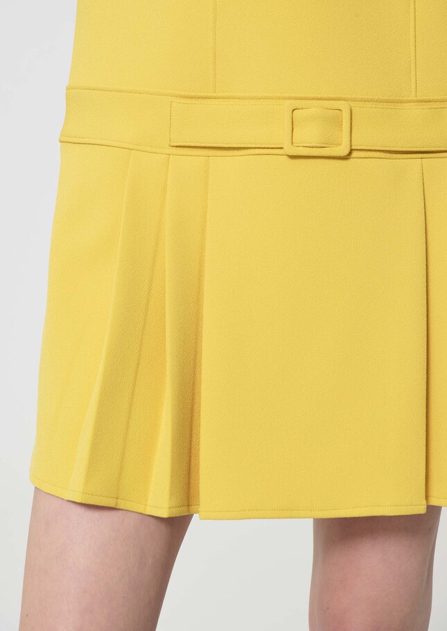 Rilla Dress yellow in a frothy crepe Mimosa TARA JARMON UK