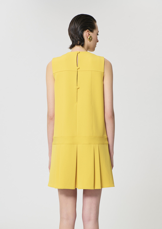 Rilla Dress yellow in a frothy crepe Mimosa TARA JARMON UK