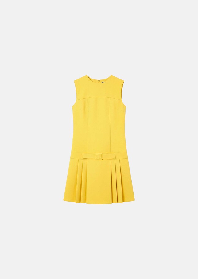 Rilla Dress yellow in a frothy crepe Mimosa TARA JARMON UK