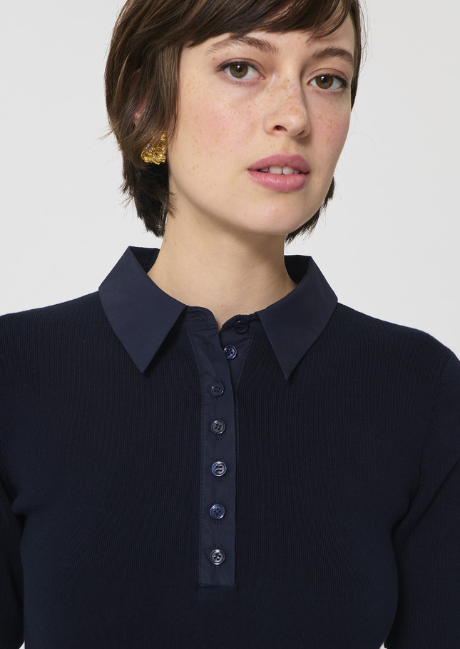 Rio Dress midnight blue cotton Night TARA JARMON UK