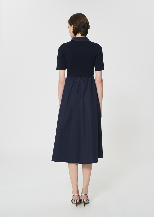 Rio Dress midnight blue cotton Night TARA JARMON UK
