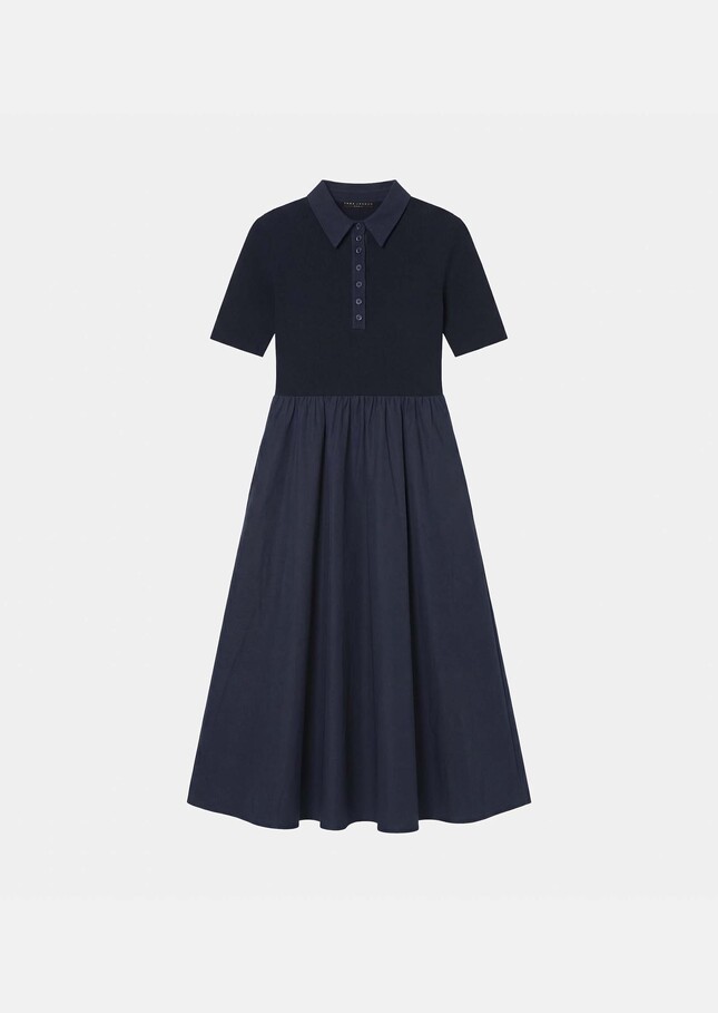 Rio Dress midnight blue cotton Night TARA JARMON UK