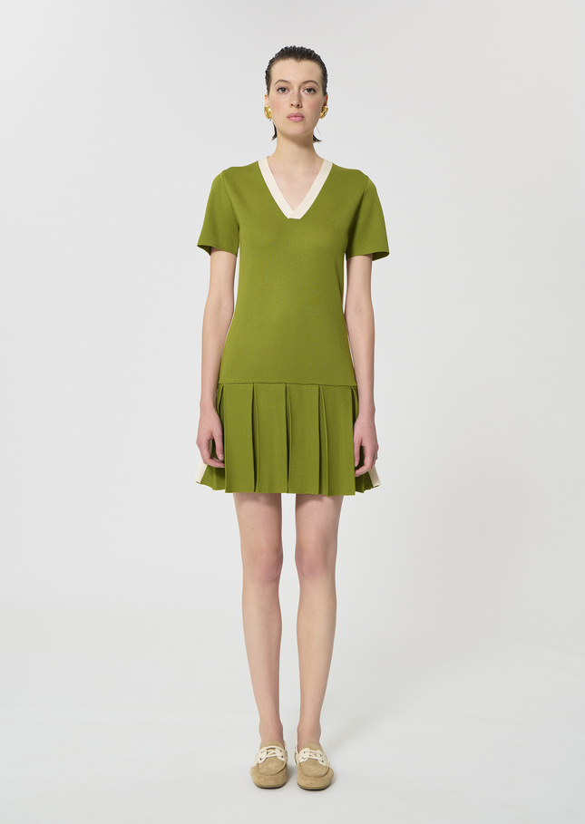 Ricca dress green technical mesh Pomme TARA JARMON UK