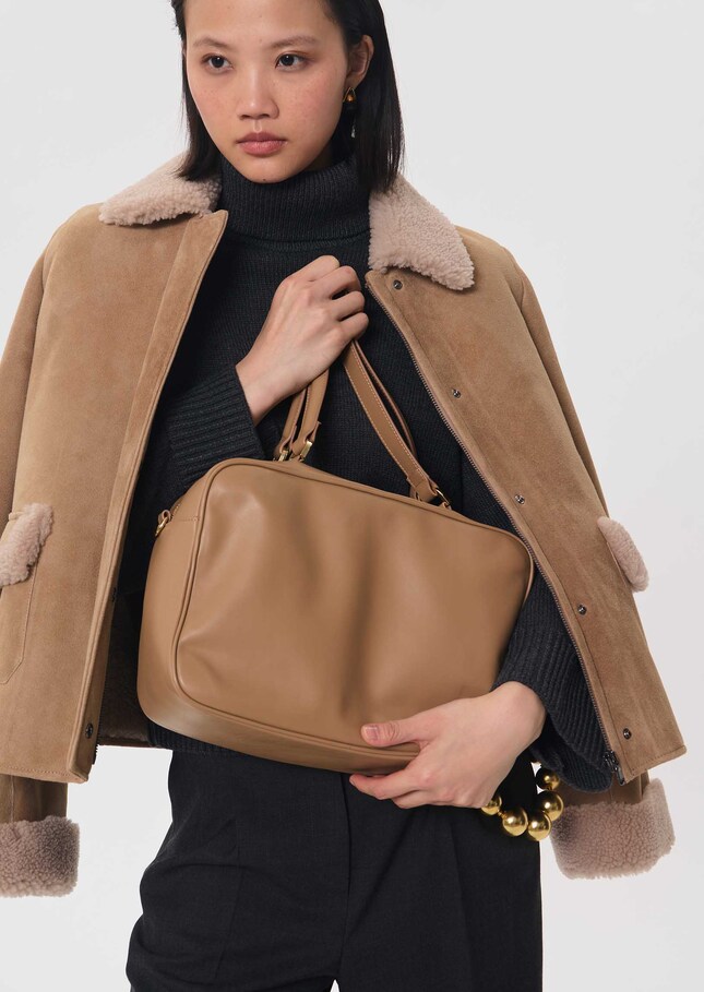 Solal bag beige smooth leather Miel TARA JARMON UK